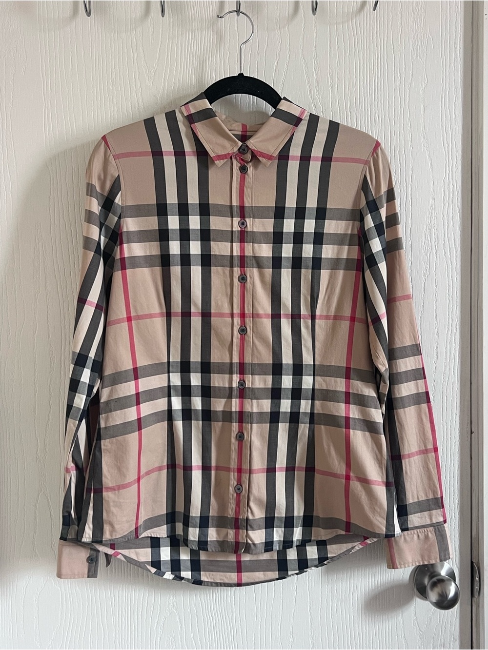 Burberry Plaid Check Button Down Shirt